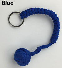 Load image into Gallery viewer, Outdoor Security Protection Black Monkey Fist Steel Ball For Girl Bearing Self Defense Lanyard Survival Key Chain Broken Windows